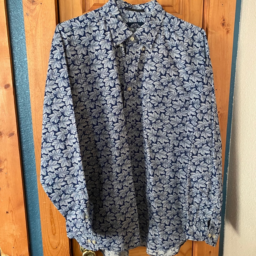 Leaf Design Dockers Long Sleeve Button Up